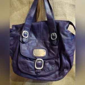 Michael Kors shoulder bag purple leather